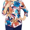 Outlet ⌛ Alfred Dunner Petite Abstract Floral Knit Top 🎉 -Alfred Dunner Sales Belk 2126