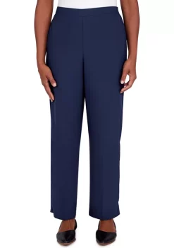 Discount 🧨 Alfred Dunner 👩 Women's Picture Perfect Microfiber Twill Medium Length Pants 🔔