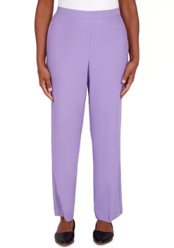 Discount 🧨 Alfred Dunner 👩 Women's Picture Perfect Microfiber Twill Medium Length Pants 🔔 -Alfred Dunner Sales Belk 2153