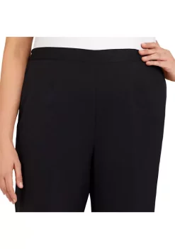 Best deal 🧨 Alfred Dunner 👩 Women's Theater District Twill Pull-On Straight Leg Average Length Pants ⌛ -Alfred Dunner Sales Belk 2169