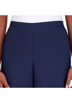Discount 😀 Alfred Dunner 👩 Women's Picture Perfect Microfiber Twill Short Length Pants 🌟 -Alfred Dunner Sales Belk 2175