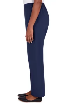 Discount 😀 Alfred Dunner 👩 Women's Picture Perfect Microfiber Twill Short Length Pants 🌟 -Alfred Dunner Sales Belk 2177