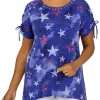Coupon 😀 Alfred Dunner Petite Tie Dye Stars Knit Top 🔥 -Alfred Dunner Sales Belk 2183