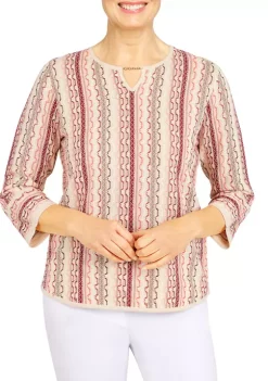 Wholesale π€© Alfred Dunner π© Women's Vertical Stripe Texture Sweater β¨