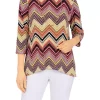 Best reviews of 🌟 Alfred Dunner Petite Classics Chevron Puff Print Top 🛒 -Alfred Dunner Sales Belk 2192
