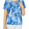 Brand new ✨ Alfred Dunner 👩 Women's Classics Animal Print Tie Dye Knit Top ⭐