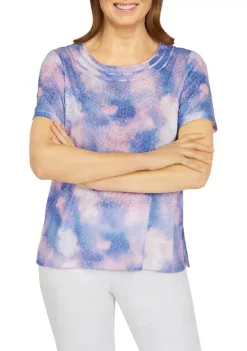 Brand new ✨ Alfred Dunner 👩 Women's Classics Animal Print Tie Dye Knit Top ⭐ -Alfred Dunner Sales Belk 2256