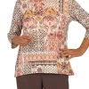 Best Pirce 🔥 Alfred Dunner 👩 Women's Patchwork Print Top 💯 -Alfred Dunner Sales Belk 227