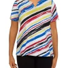Cheap ✨ Alfred Dunner 👩 Women's Diagonal Brushstroke Top 😀