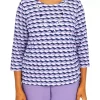 Best reviews of 🥰 Alfred Dunner Plus Size Picture Perfect Ombre Stripe Top ⌛ -Alfred Dunner Sales Belk 2379
