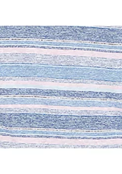 Best Pirce 👏 Alfred Dunner Plus Size Shenandoah Valley Spliced Crew Neck 3/4 Sleeve Fineline Stripe Print Top 🧨 -Alfred Dunner Sales Belk 2384