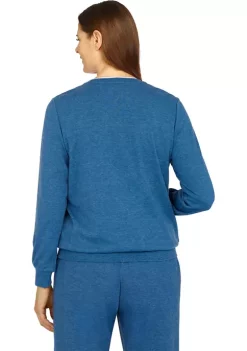 Cheapest 😀 Alfred Dunner 👩 Women's Floral Park Spliced Crew Neck Long Sleeve Top 🧨 -Alfred Dunner Sales Belk 239