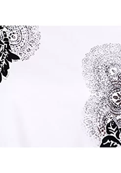 Best Pirce ⭐ Alfred Dunner Petite Asymmetrical Scroll Floral Top 😉 -Alfred Dunner Sales Belk 2408