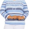 Hot Sale 👏 Alfred Dunner Plus Size Shenandoah Valley Crew Neck 3/4 Sleeve Stripe Sweater ✔️ -Alfred Dunner Sales Belk 2410