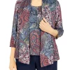 Best Pirce 🎉 Alfred Dunner 👩 Women's Medallion Paisley Two-for-One Top 💯 -Alfred Dunner Sales Belk 245