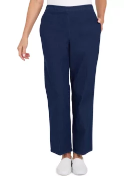 Best Pirce π Alfred Dunner Petite Shenandoah Valley Denim Pull-On Straight Leg Short Length Pants π