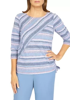 Brand new β Alfred Dunner Petite Spliced Stripe T-Shirt π