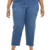 Hot Sale ❤️ Alfred Dunner Plus Size Embroidered Ankle Pants 👍 -Alfred Dunner Sales Belk 2502