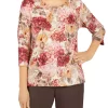 Discount ⭐ Alfred Dunner 👩 Women's Tapestry Floral Knit Top 🌟 -Alfred Dunner Sales Belk 251