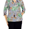 Cheap ⌛ Alfred Dunner Second Nature Toucan Stripe Knit Top ❤️ -Alfred Dunner Sales Belk 2527