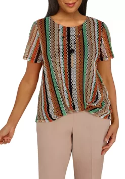 Wholesale π Alfred Dunner Petite Texture Knit Top π