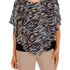 Budget 🥰 Alfred Dunner Petite Zebra Print Flutter Top 🤩