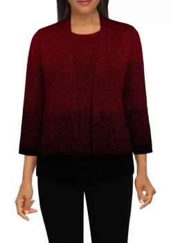 Cheapest 🌟 Alfred Dunner 👩 Women's Classic Lurex Ombré 2 for 1 Sweater 🎉 -Alfred Dunner Sales Belk 2573