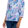 Best deal 😀 Alfred Dunner 👩 Women's Paisley Print Knit Top ❤️ -Alfred Dunner Sales Belk 2583