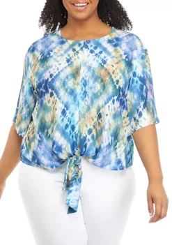 Hot Sale ✔️ Alfred Dunner Plus Size Tie Dye Woven 👕 Shirt 😍