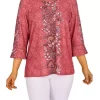 Top 10 🤩 Alfred Dunner 👩 Women's Central Geometric Floral Top 😀 -Alfred Dunner Sales Belk 2591