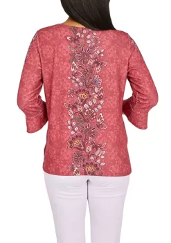 Top 10 🤩 Alfred Dunner 👩 Women's Central Geometric Floral Top 😀 -Alfred Dunner Sales Belk 2592