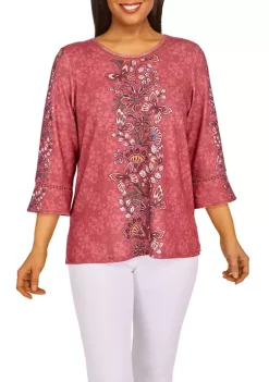 Top 10 🤩 Alfred Dunner 👩 Women's Central Geometric Floral Top 😀 -Alfred Dunner Sales Belk 2593