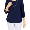 Deals 😉 Alfred Dunner Petite Silky Knit Topp 🔔 -Alfred Dunner Sales Belk 2608