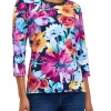 Buy ❤️ Alfred Dunner 👩 Women's Realistic Flower Print Knit Top ✔️ -Alfred Dunner Sales Belk 263