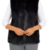 Best Pirce 💯 Alfred Dunner 👩 Women's Empire State Chevron Fur Vest 💯 -Alfred Dunner Sales Belk 384