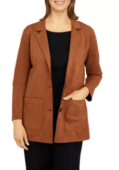 Top 10 🎁 Alfred Dunner 👩 Women's Suede Jacket with Patch Pockets 🎉
