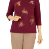 Best reviews of 💯 Alfred Dunner 👩 Women's Classics Tossed Floral Knit Top 👍 -Alfred Dunner Sales Belk 450
