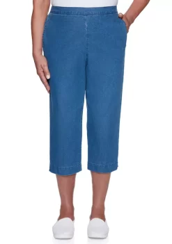 Outlet 🔥 Alfred Dunner Petite Classics Denim Capri Pants 😍 -Alfred Dunner Sales Belk 464