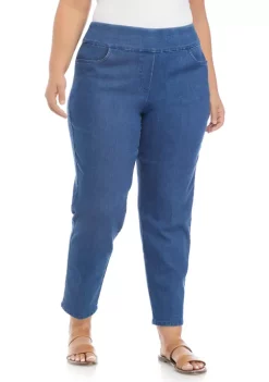 Coupon 🥰 Alfred Dunner Plus Size Stretch Denim Medium Length 👖 Jeans ⭐