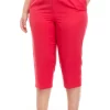 Deals 🎉 Alfred Dunner Plus Size Microfiber Twill Capris 🛒 -Alfred Dunner Sales Belk 579