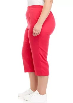 Deals 🎉 Alfred Dunner Plus Size Microfiber Twill Capris 🛒 -Alfred Dunner Sales Belk 581