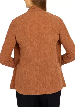 Outlet 😍 Alfred Dunner Petite Madagascar 2-In-1 Cascade Hemline Top With Removable Necklace 🔥 -Alfred Dunner Sales Belk 585