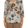 New 🔥 Alfred Dunner 👩 Women's Classics Squirrel Print Knit Top ❤️ -Alfred Dunner Sales Belk 591