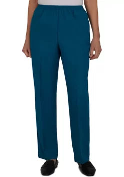 Deals ❤️ Alfred Dunner Petite Classics Proportioned Pull On Pants - Average Length ⭐ -Alfred Dunner Sales Belk 602