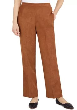 Best Pirce 😀 Alfred Dunner 👩 Women's Madagascar Pull On Straight Leg Pants in Regular Length 🤩 -Alfred Dunner Sales Belk 606
