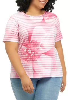 Coupon βοΈ Alfred Dunner Plus Size Short Sleeve Floral Striped Tie Dye T-Shirt π 10 Coupon βοΈ Alfred Dunner Plus Size Short Sleeve Floral Striped Tie Dye T-Shirt π -Alfred Dunner Sales Belk 613