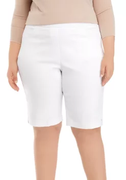 Budget ⭐ Alfred Dunner Plus Size Classics Allure Stretch Shorts 🔥