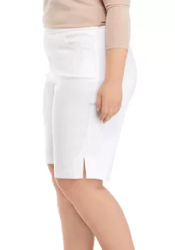 Budget ⭐ Alfred Dunner Plus Size Classics Allure Stretch Shorts 🔥 -Alfred Dunner Sales Belk 619