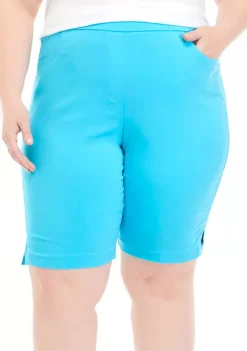 Budget ⭐ Alfred Dunner Plus Size Classics Allure Stretch Shorts 🔥 -Alfred Dunner Sales Belk 621