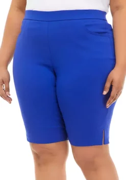 Budget ⭐ Alfred Dunner Plus Size Classics Allure Stretch Shorts 🔥 -Alfred Dunner Sales Belk 622